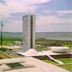 Brasilia - Congresso Nacional ao fundo Lago Parano�