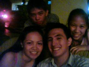 with two friends