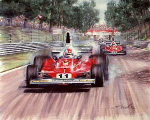 Clay devant Niki � Monza