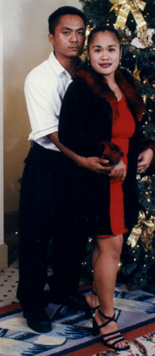 Patrick and Michelle at XMAS Party, Guam, Dec 2000