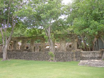 Ruins of 18th century military forts, Pidgeon Island, St. Lucia