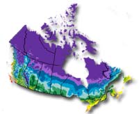 Carte des zones de rusticit�