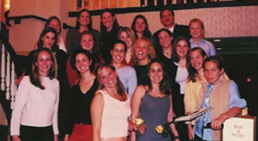 The women's team after their 2002 banquet