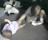 mom! I changin hannah's diaper!!
