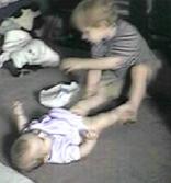 I'm changing Hannah's diaper!