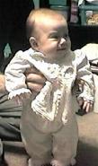 wwaaa! I wish daddy would put me down now!!!