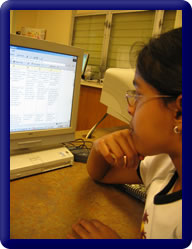 student viewing rubric