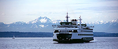 Ferry arriving in Seattle