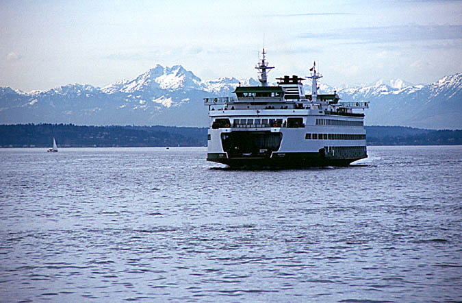 Ferry arriving in Seattle