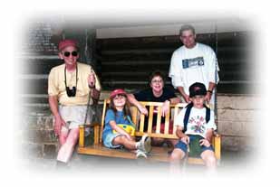 Mom, Dad, Lee, Tyler and Rachel at Rock Springs Cabin