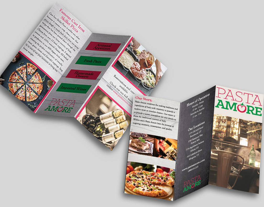 pasta amore brochure