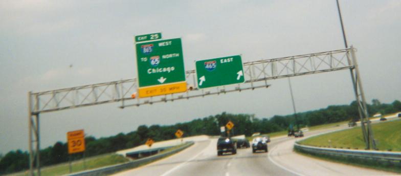 A BGS With Interstate 865 @ Interstate 465 Exit 25