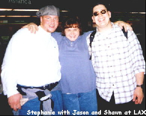 Stephanie with Jason and Shawn at LAX