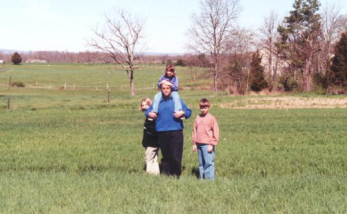 Jack with his kids in April '99 at Gettysburg
