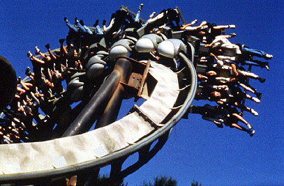 The zero-G roll of Nemesis offers an amazing thrill for it's victims.