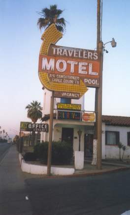 Travelers Motel sign