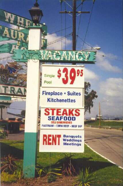 motel price sign