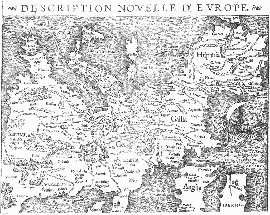 Europe by Sebastian Munster c1546