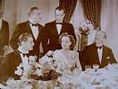 (l-r) Ralph Forbes, Frank Morgan, Robert Montgomery and Joan Crawford in "The Last of Mrs Cheyney" (1937