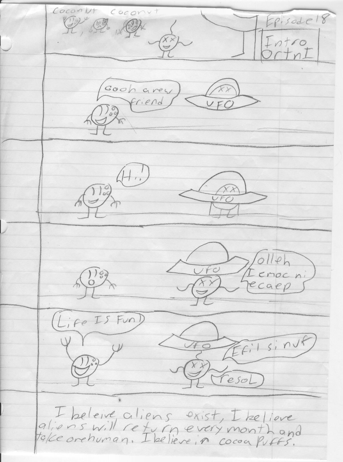 I needed a new character...and i like aliens....and i was tired...so i accidently drew happy with squigley arms....