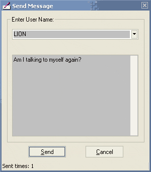 Send Message dialog