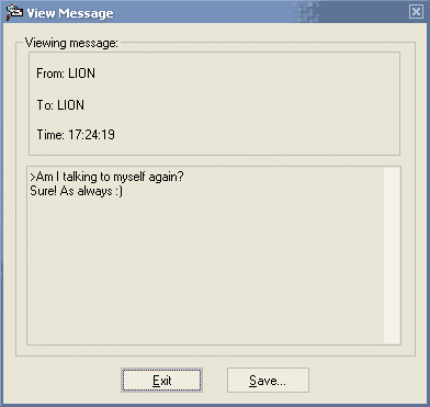 View Message dialog