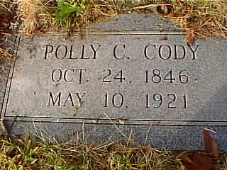 Tombstone of Polly Cody