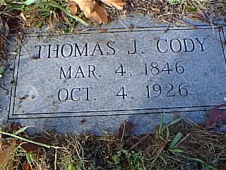 Tombstone of Thomas Cody