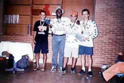 Cleiton, Valdeir, Helton e Reginaldo na entrega da Homenagem Especial