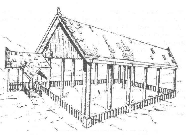 Reconstruction of rectangular sanctuary