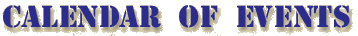 Calendar of Events
