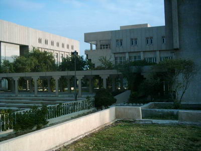 left: basic sciences building - right: lecture halls and main college hole