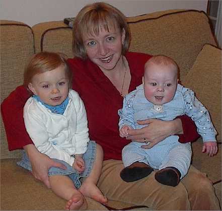 Donna Mahoney with children Regan and Liam