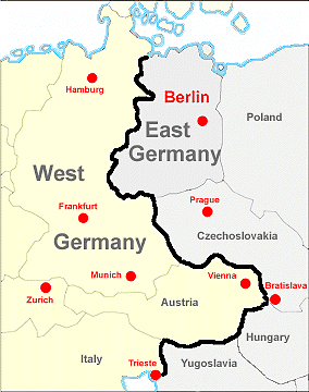 Old border east west germany