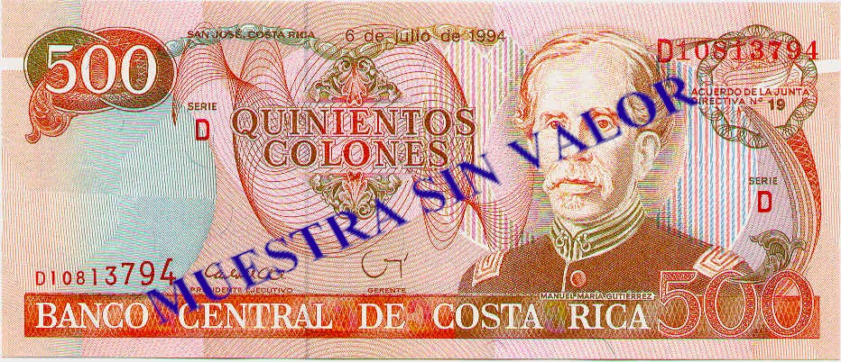 500 COLONES