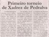 Mat�ria sobre o Primeiro Torneio de Xadrez de Pedralva