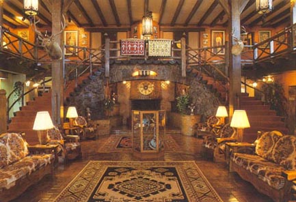 The interior of the El Rancho hotel