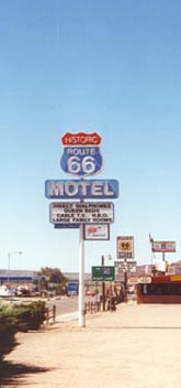 Route 66 motel sign