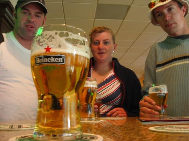 At the Heiniken Brewery, Amsterdam.