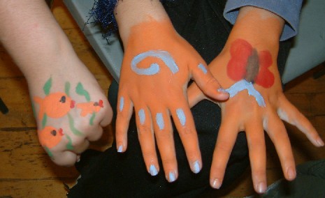 Hand painting - goldfish