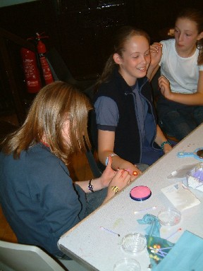 Face painting in progress!