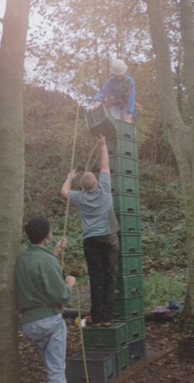 Crate climbing