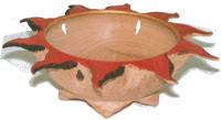 turned and carved bowl 300 diameter