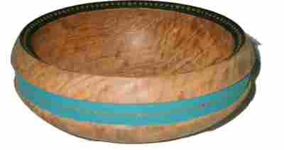 turned and embellished bowl 300mm dia