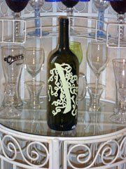 Back of the wine bottle - prefired