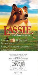 Admit Four pass to see Lassie: Best Friends are Forever