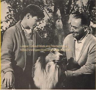 Craig Beaudine, his father, William Beaudine, Jr., and Lassie