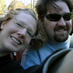 driving on the parkway with the top down!