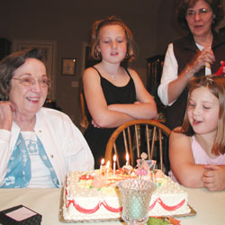 singing happy birthday to the birthday woman!