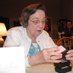 opening dennis's present